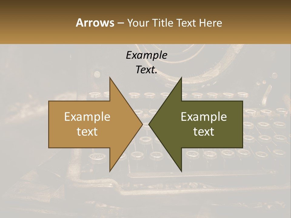 An Old Fashioned Typewriter With The Words Name Of Presentation On It PowerPoint Template
