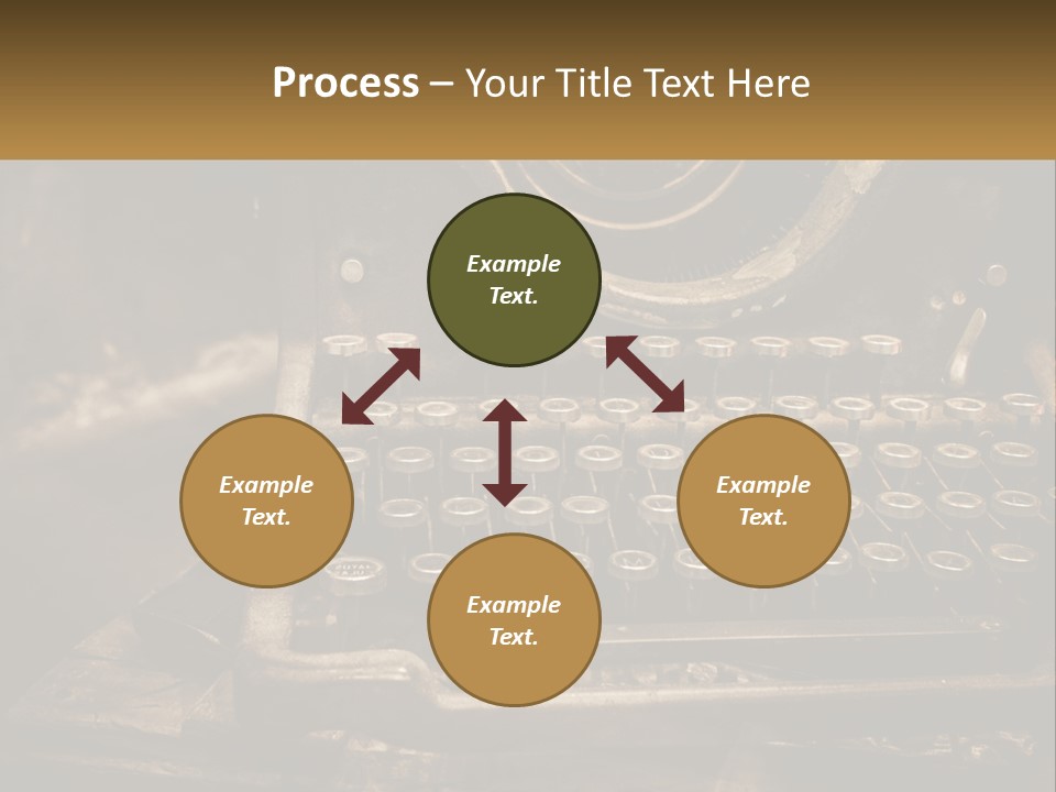An Old Fashioned Typewriter With The Words Name Of Presentation On It PowerPoint Template