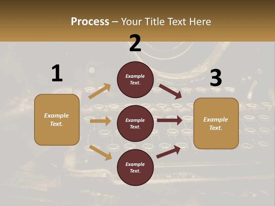 An Old Fashioned Typewriter With The Words Name Of Presentation On It PowerPoint Template