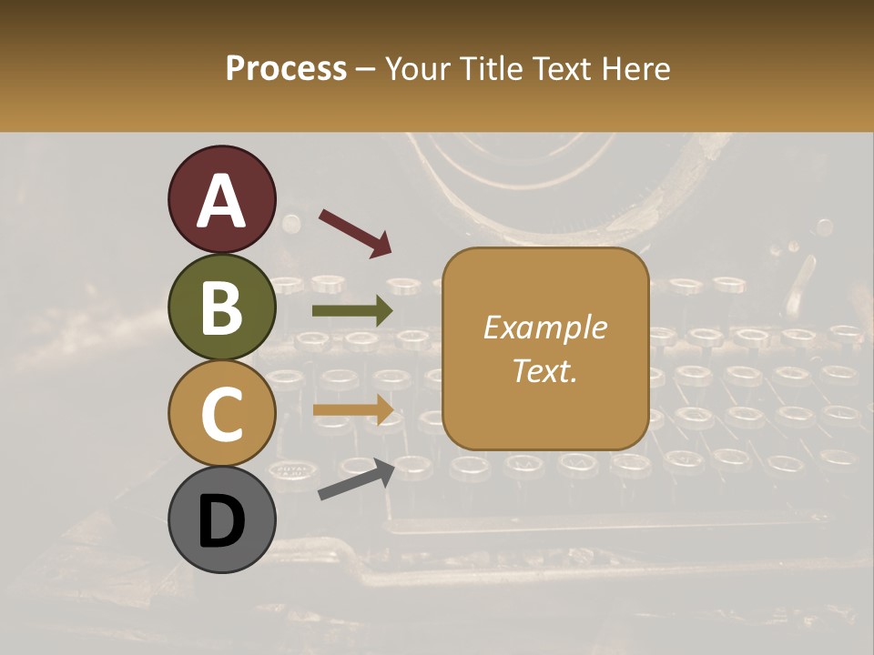 An Old Fashioned Typewriter With The Words Name Of Presentation On It PowerPoint Template