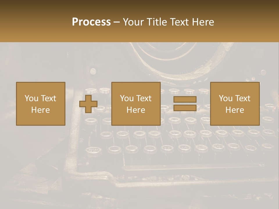 An Old Fashioned Typewriter With The Words Name Of Presentation On It PowerPoint Template
