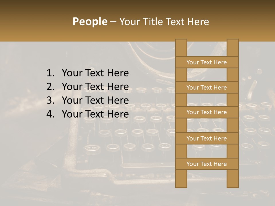 An Old Fashioned Typewriter With The Words Name Of Presentation On It PowerPoint Template