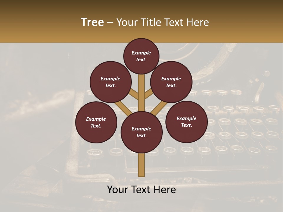 An Old Fashioned Typewriter With The Words Name Of Presentation On It PowerPoint Template