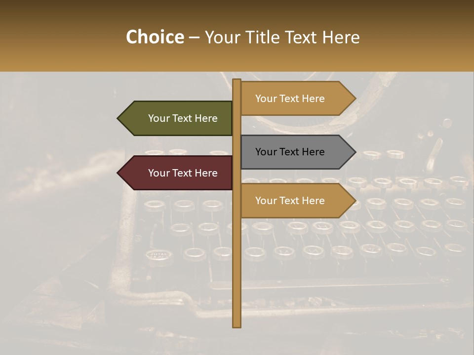 An Old Fashioned Typewriter With The Words Name Of Presentation On It PowerPoint Template