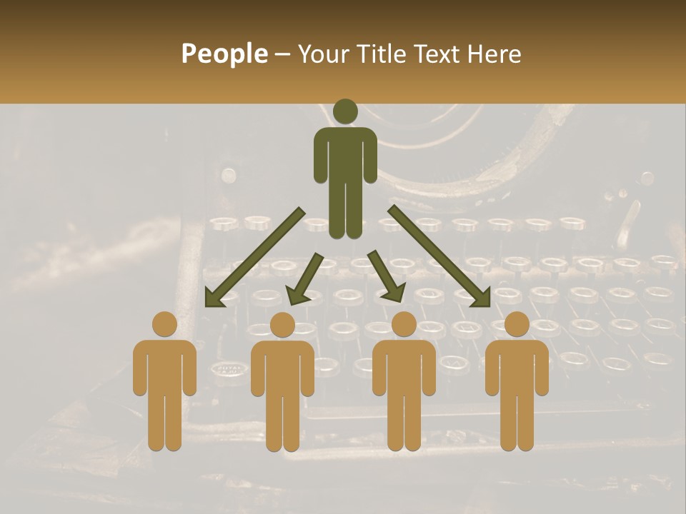 An Old Fashioned Typewriter With The Words Name Of Presentation On It PowerPoint Template