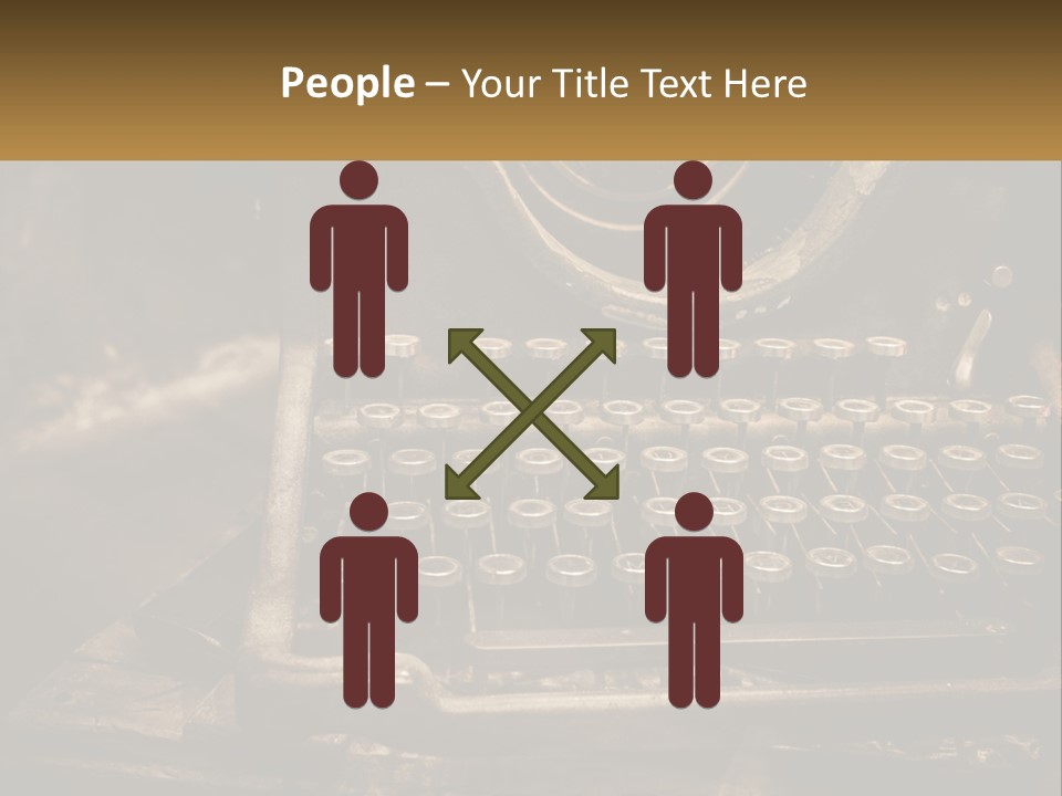 An Old Fashioned Typewriter With The Words Name Of Presentation On It PowerPoint Template