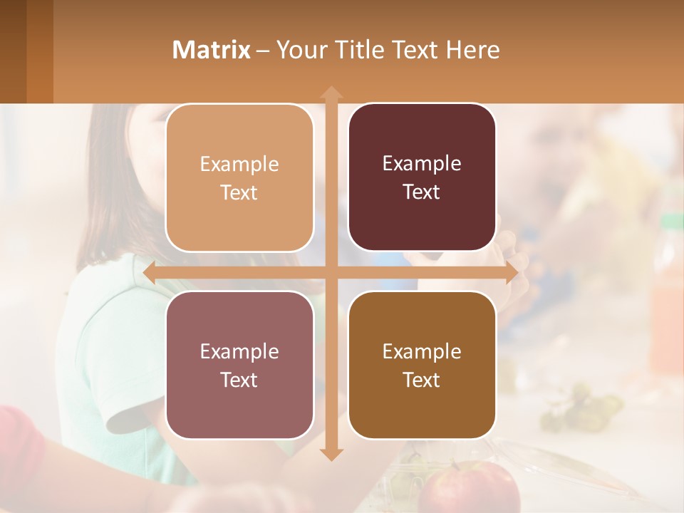 A Group Of Children Sitting At A Table Eating Food PowerPoint Template