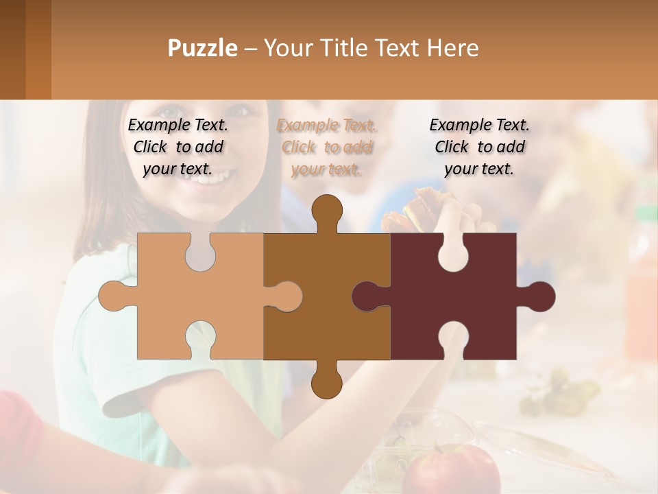 A Group Of Children Sitting At A Table Eating Food PowerPoint Template