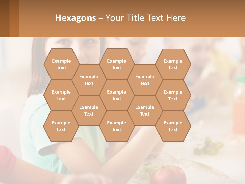 A Group Of Children Sitting At A Table Eating Food PowerPoint Template