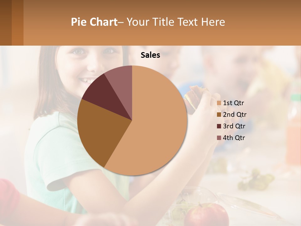 A Group Of Children Sitting At A Table Eating Food PowerPoint Template
