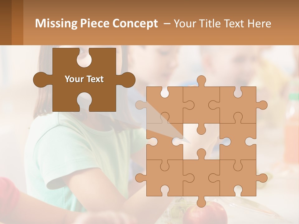 A Group Of Children Sitting At A Table Eating Food PowerPoint Template