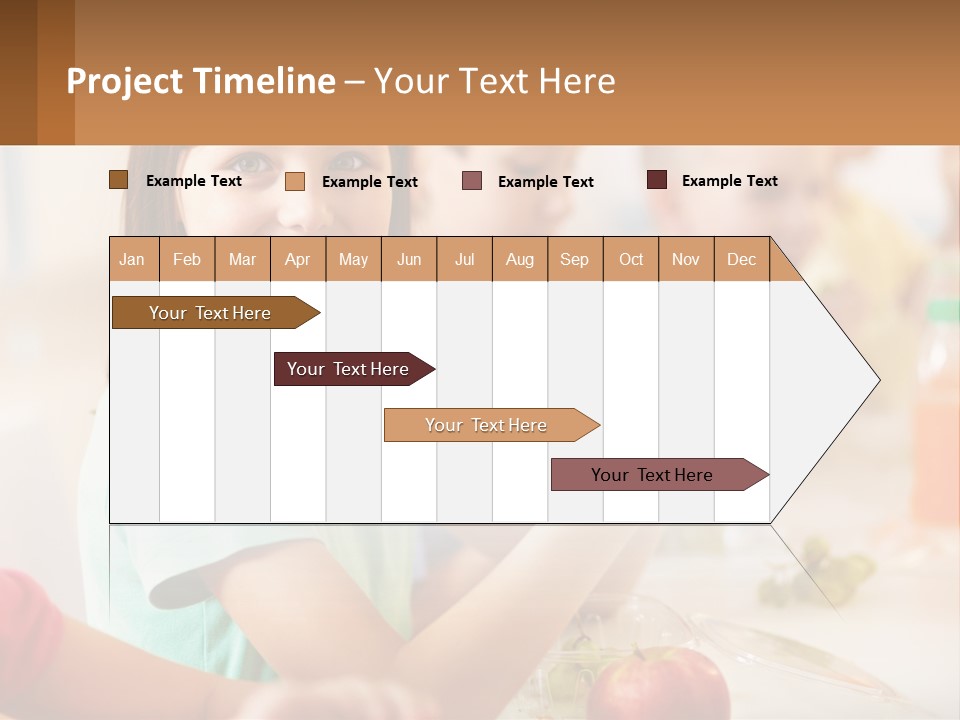 A Group Of Children Sitting At A Table Eating Food PowerPoint Template