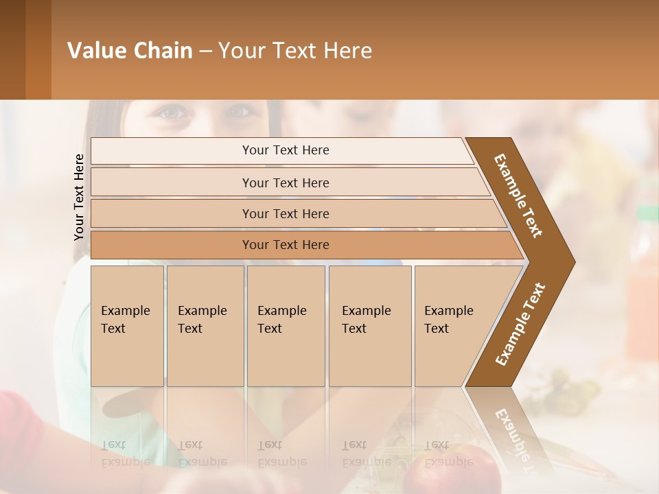 A Group Of Children Sitting At A Table Eating Food PowerPoint Template
