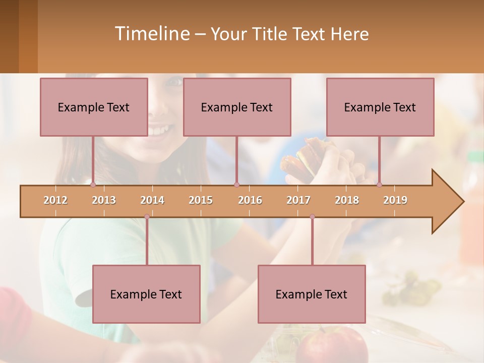 A Group Of Children Sitting At A Table Eating Food PowerPoint Template