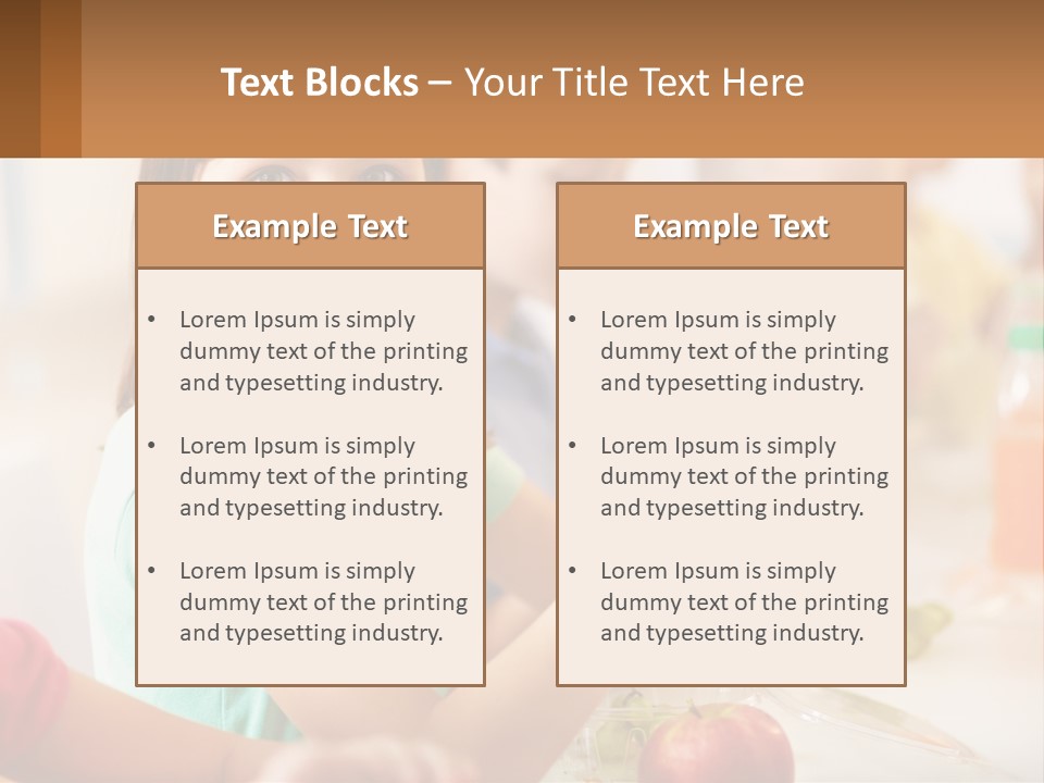 A Group Of Children Sitting At A Table Eating Food PowerPoint Template
