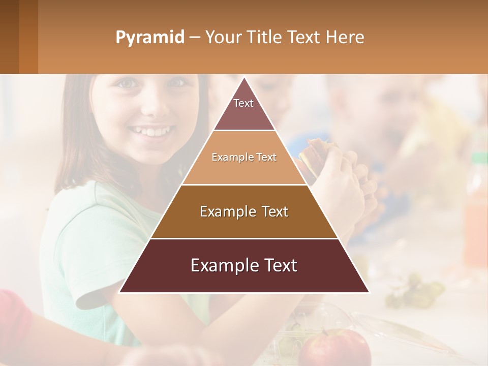 A Group Of Children Sitting At A Table Eating Food PowerPoint Template