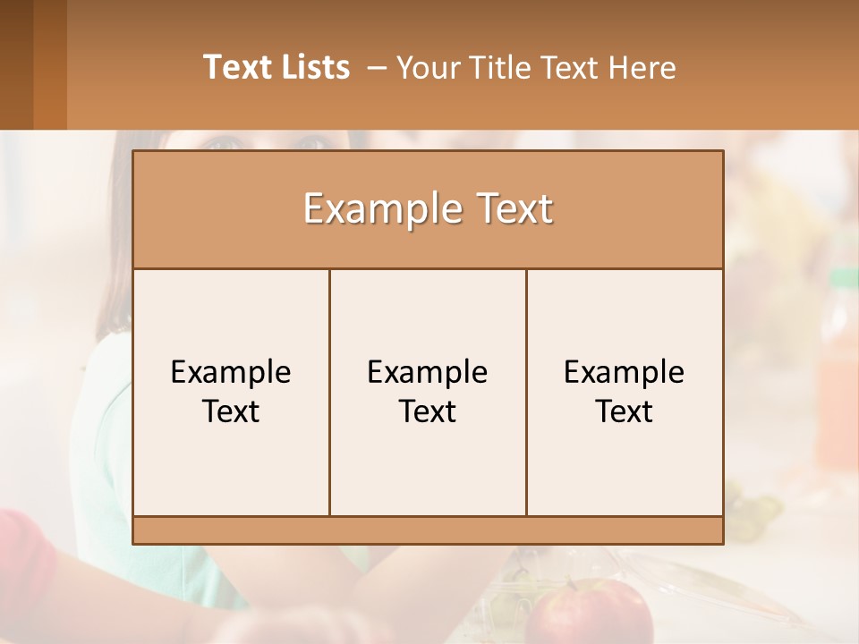 A Group Of Children Sitting At A Table Eating Food PowerPoint Template