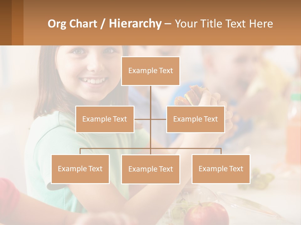 A Group Of Children Sitting At A Table Eating Food PowerPoint Template