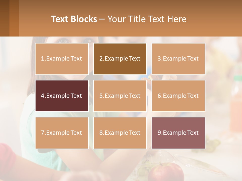 A Group Of Children Sitting At A Table Eating Food PowerPoint Template