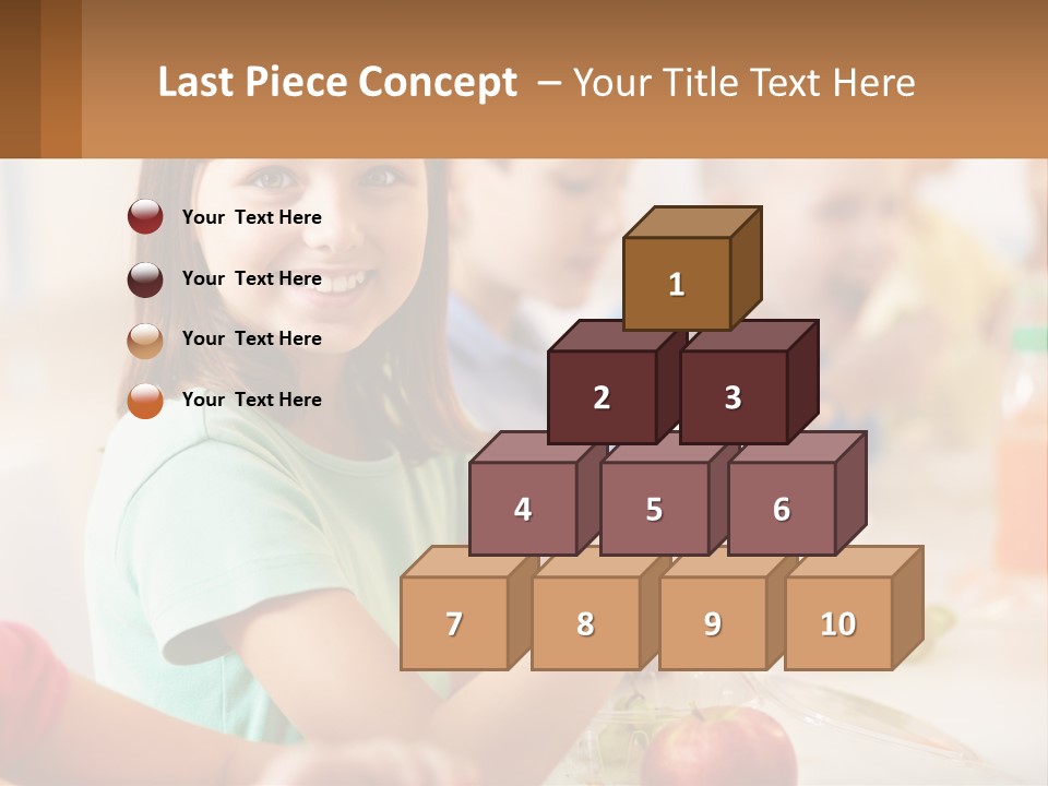 A Group Of Children Sitting At A Table Eating Food PowerPoint Template