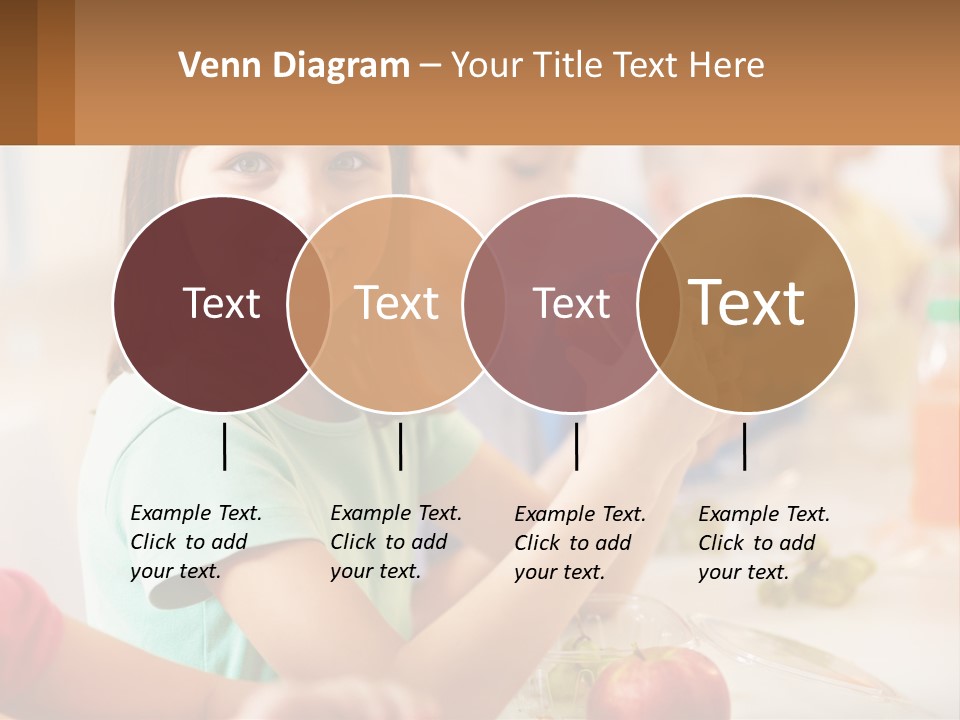 A Group Of Children Sitting At A Table Eating Food PowerPoint Template