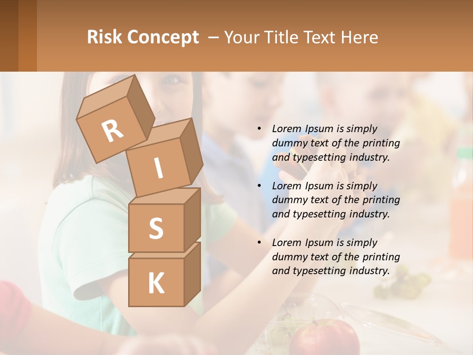 A Group Of Children Sitting At A Table Eating Food PowerPoint Template