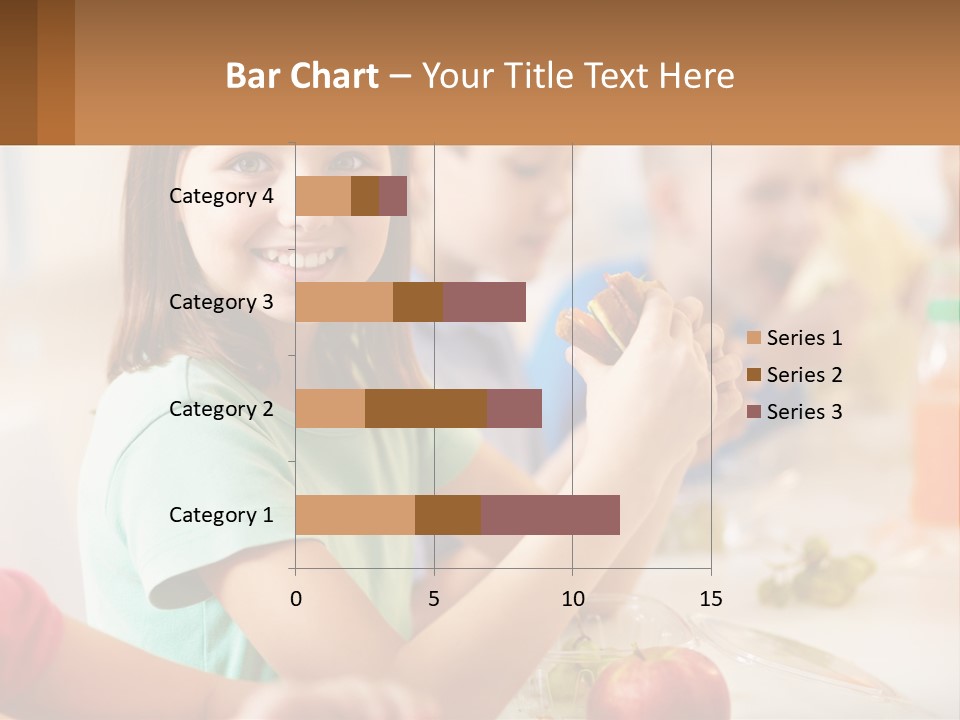 A Group Of Children Sitting At A Table Eating Food PowerPoint Template