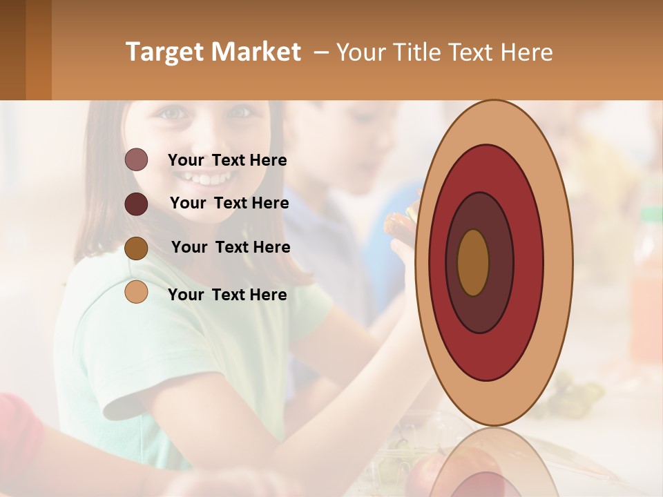 A Group Of Children Sitting At A Table Eating Food PowerPoint Template