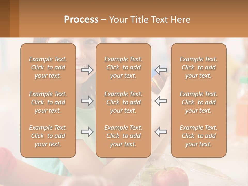 A Group Of Children Sitting At A Table Eating Food PowerPoint Template