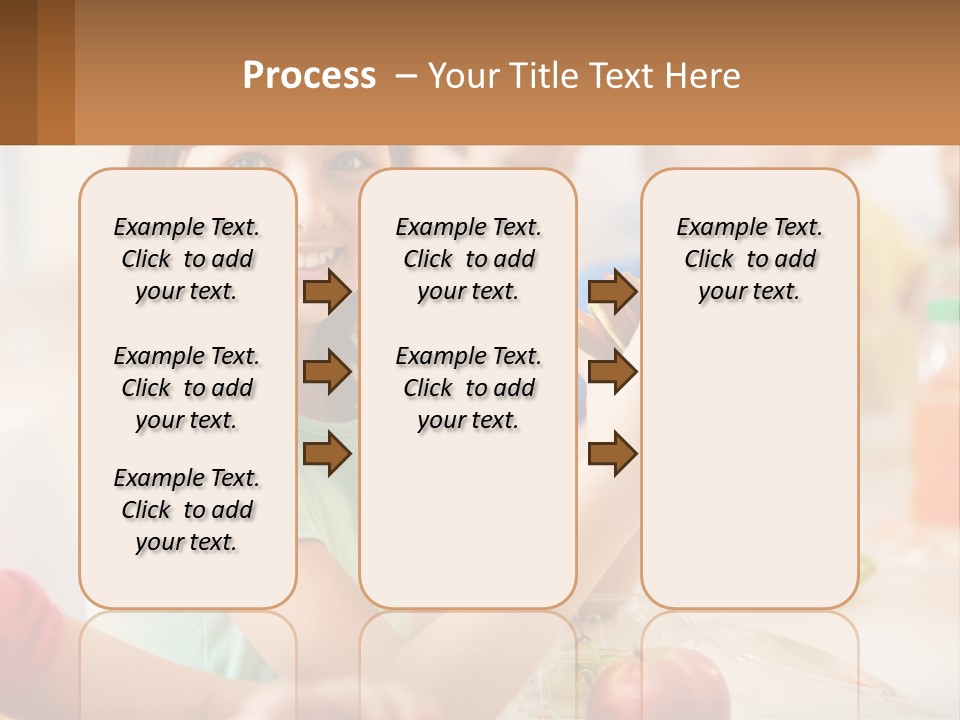 A Group Of Children Sitting At A Table Eating Food PowerPoint Template