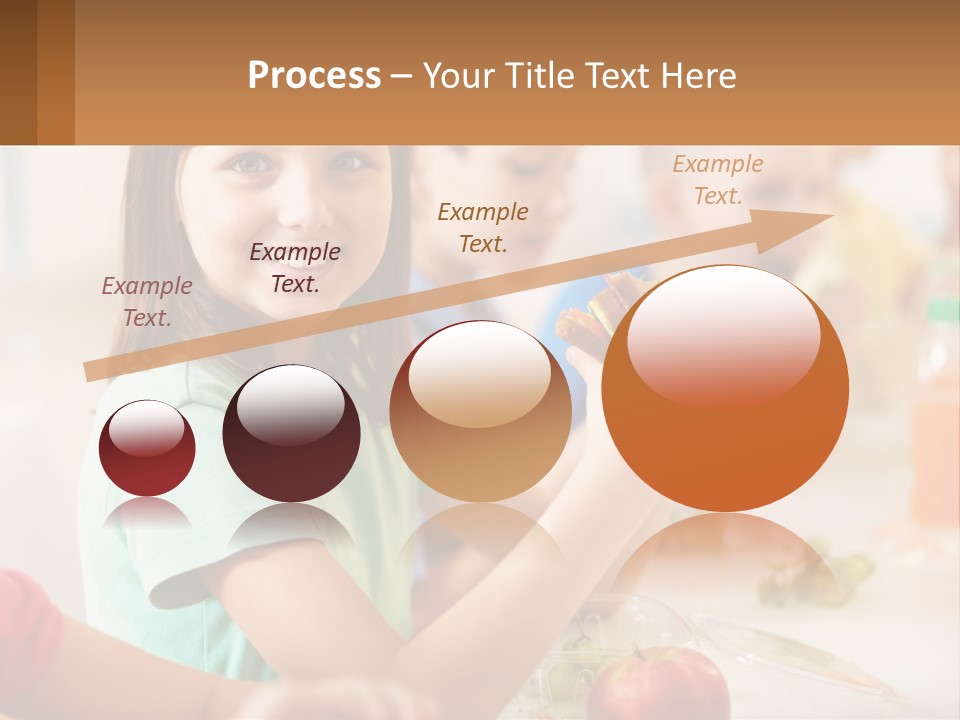 A Group Of Children Sitting At A Table Eating Food PowerPoint Template