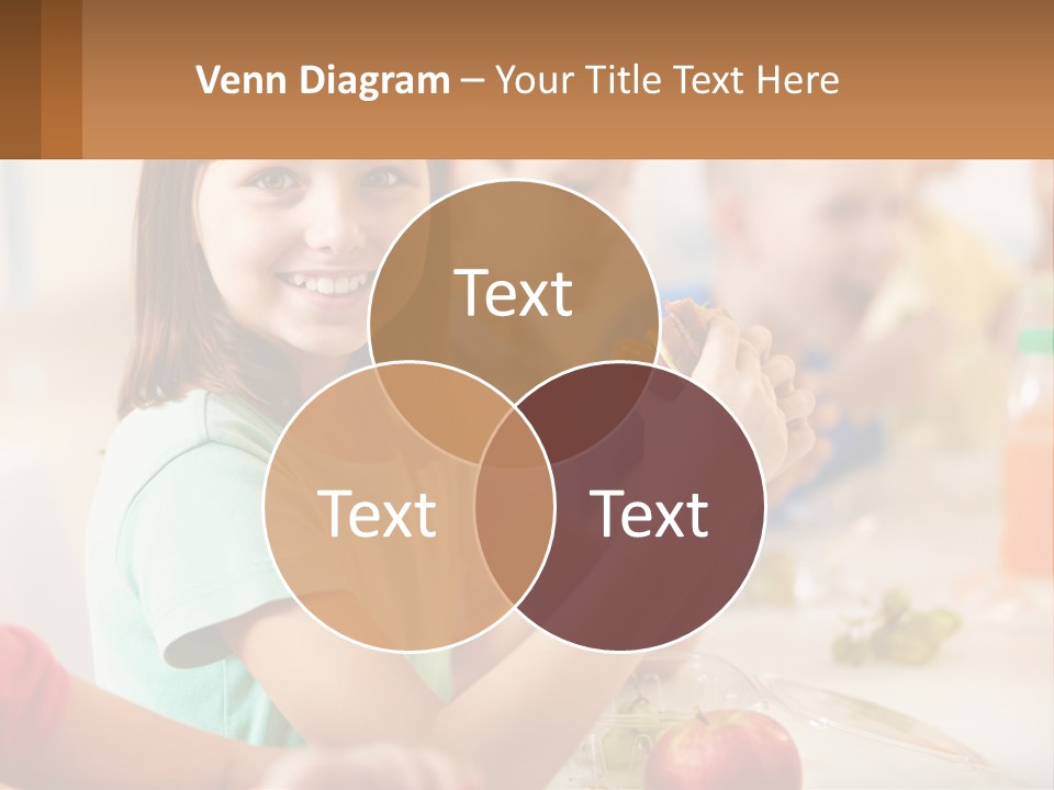 A Group Of Children Sitting At A Table Eating Food PowerPoint Template