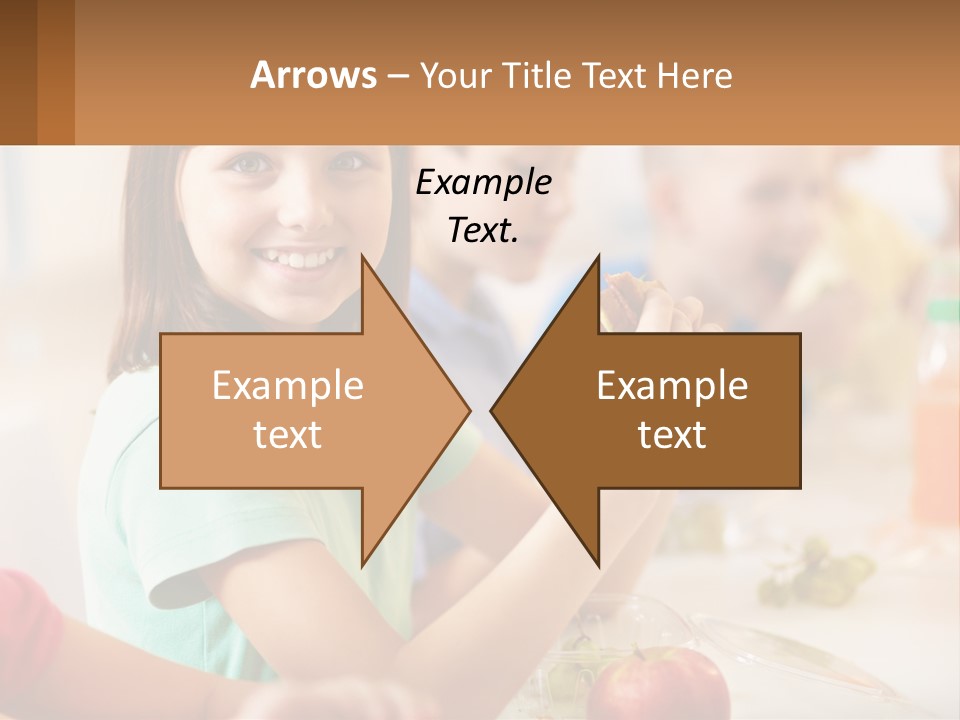 A Group Of Children Sitting At A Table Eating Food PowerPoint Template