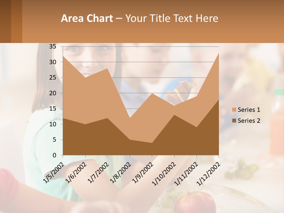 A Group Of Children Sitting At A Table Eating Food PowerPoint Template