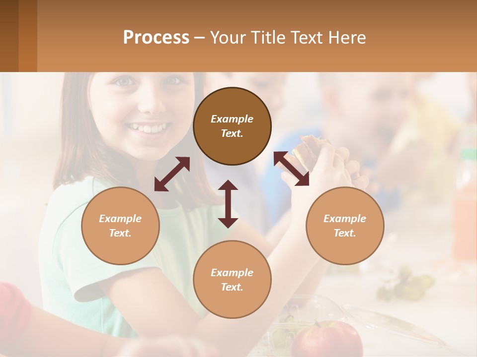A Group Of Children Sitting At A Table Eating Food PowerPoint Template