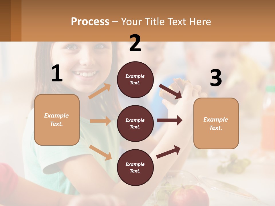A Group Of Children Sitting At A Table Eating Food PowerPoint Template