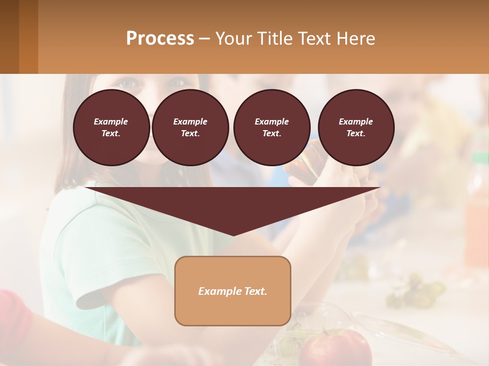 A Group Of Children Sitting At A Table Eating Food PowerPoint Template