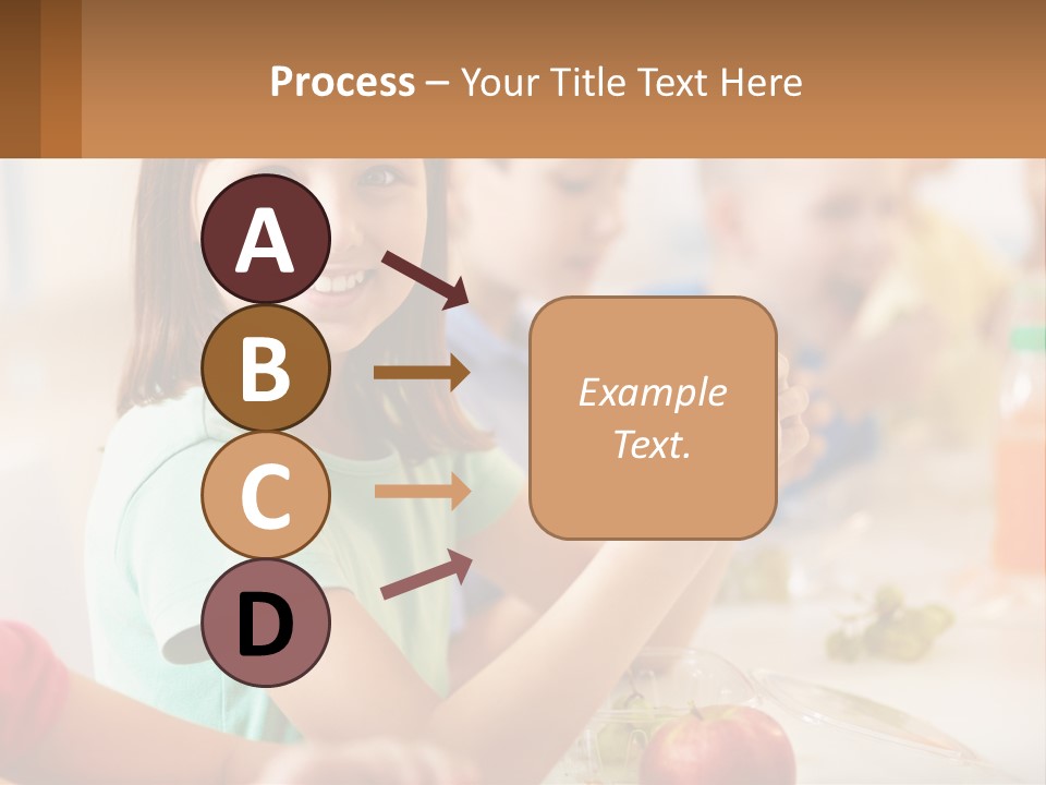 A Group Of Children Sitting At A Table Eating Food PowerPoint Template