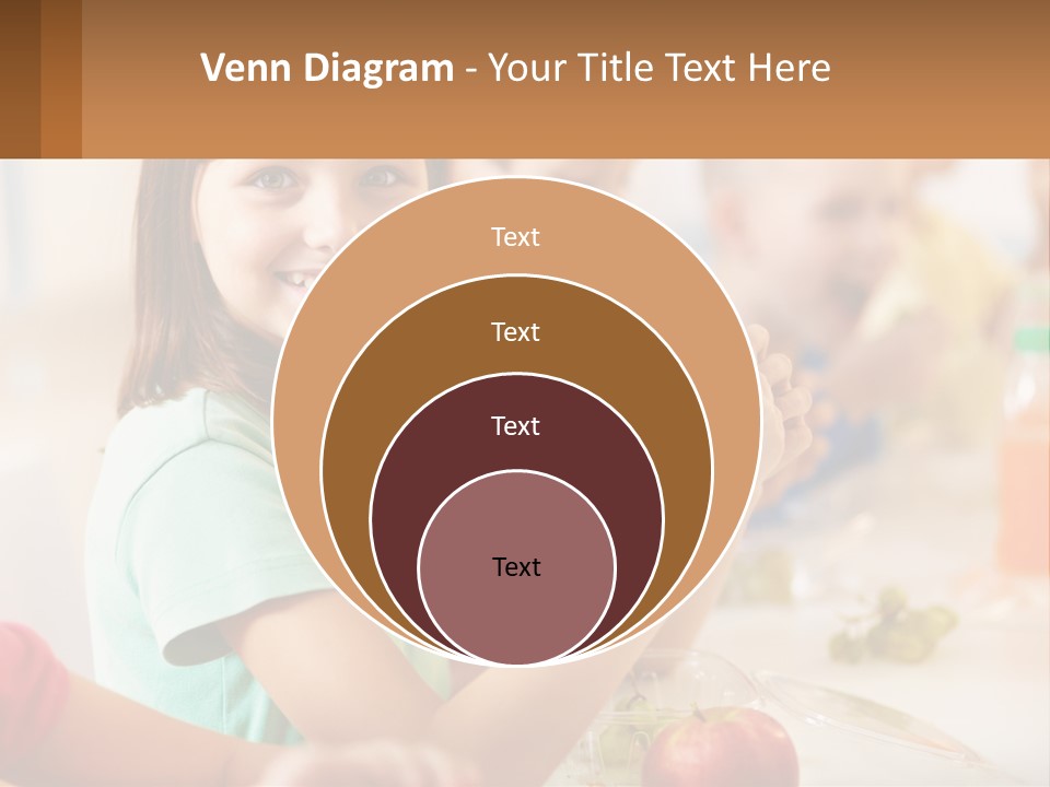 A Group Of Children Sitting At A Table Eating Food PowerPoint Template
