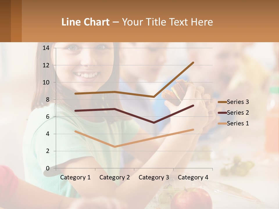 A Group Of Children Sitting At A Table Eating Food PowerPoint Template