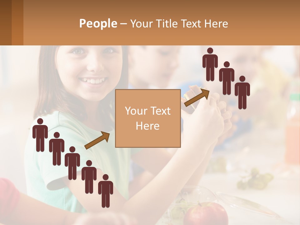 A Group Of Children Sitting At A Table Eating Food PowerPoint Template