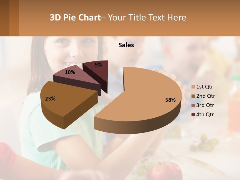 A Group Of Children Sitting At A Table Eating Food PowerPoint Template