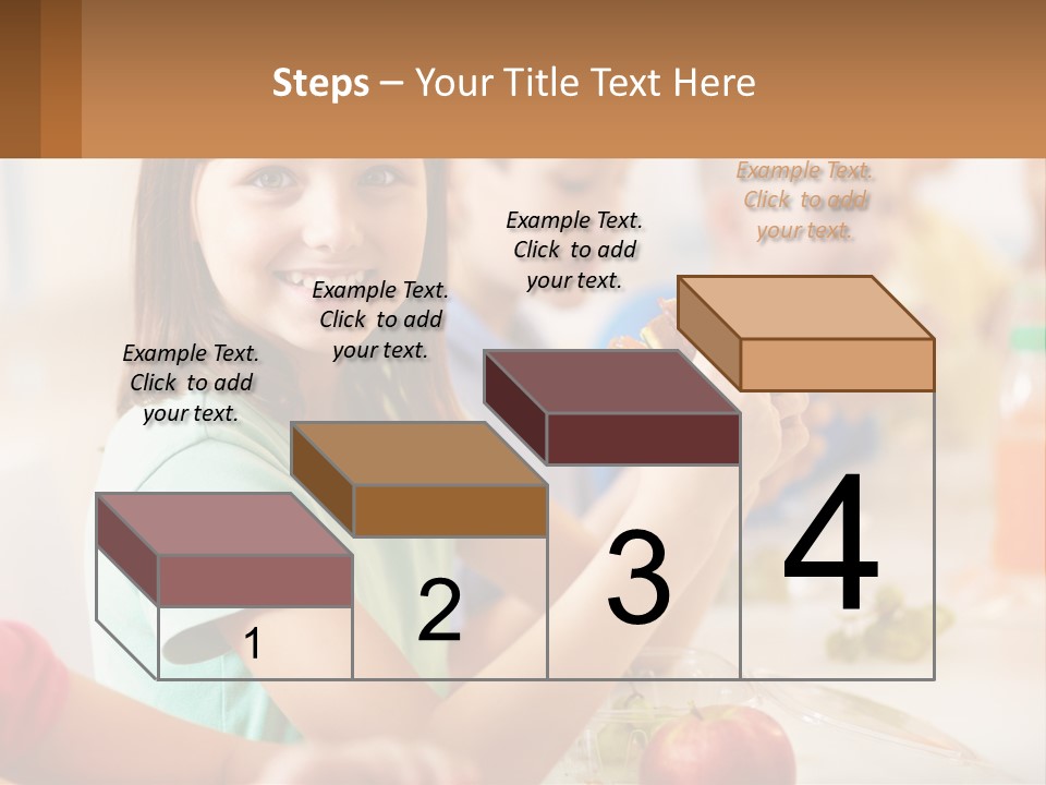A Group Of Children Sitting At A Table Eating Food PowerPoint Template