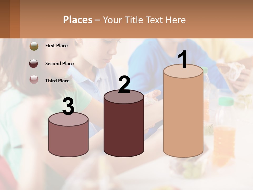 A Group Of Children Sitting At A Table With Bottles Of Liquid PowerPoint Template