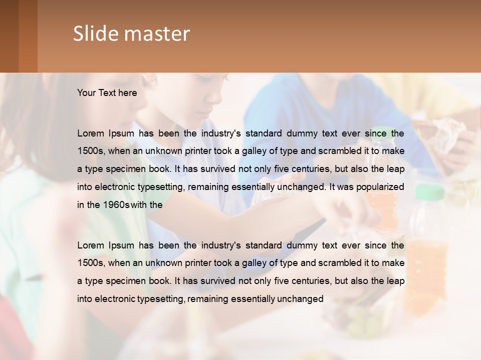 A Group Of Children Sitting At A Table With Bottles Of Liquid PowerPoint Template