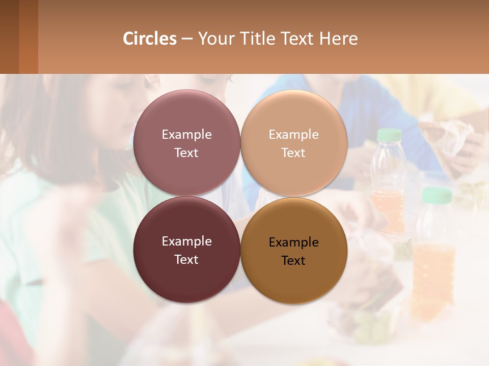 A Group Of Children Sitting At A Table With Bottles Of Liquid PowerPoint Template