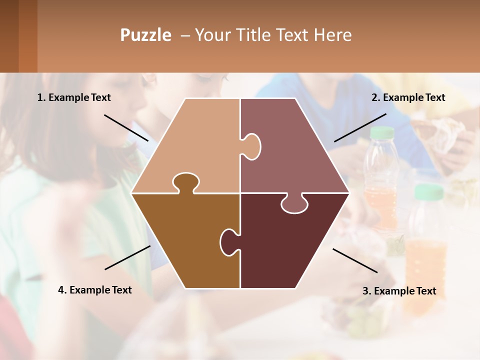 A Group Of Children Sitting At A Table With Bottles Of Liquid PowerPoint Template