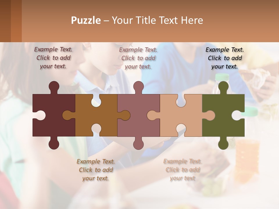 A Group Of Children Sitting At A Table With Bottles Of Liquid PowerPoint Template