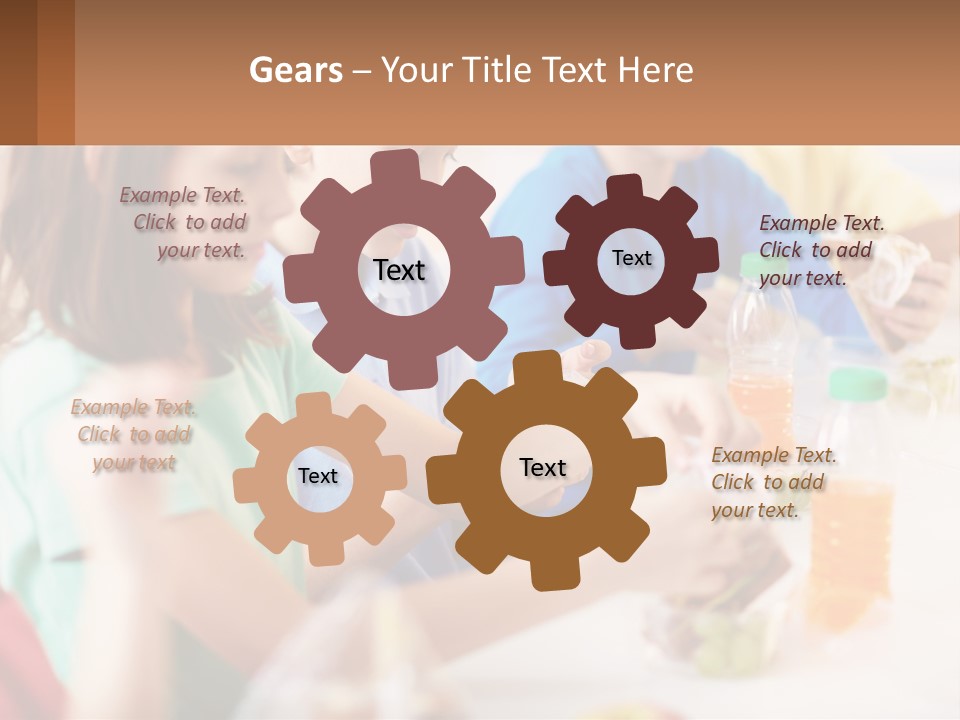 A Group Of Children Sitting At A Table With Bottles Of Liquid PowerPoint Template