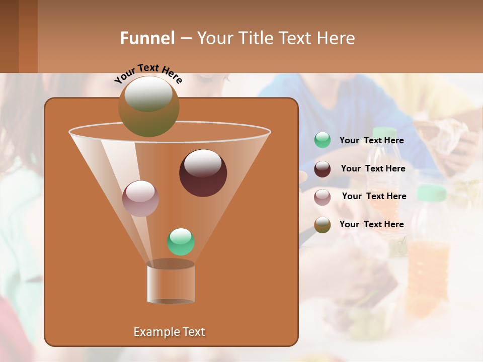 A Group Of Children Sitting At A Table With Bottles Of Liquid PowerPoint Template